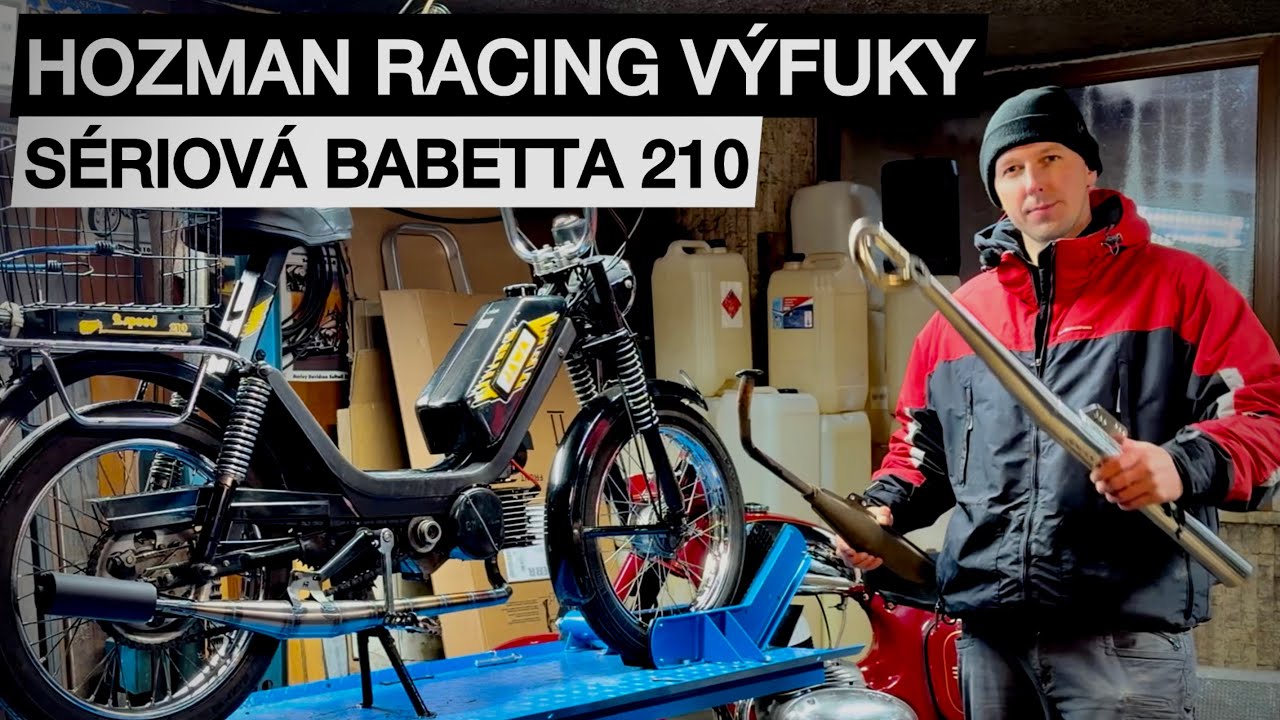 1. Část - Testujeme HR výfuky na sériové Babettě 210 bez úprav