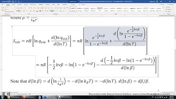 Deriving the Vibrational Entropy Given the Partition Function