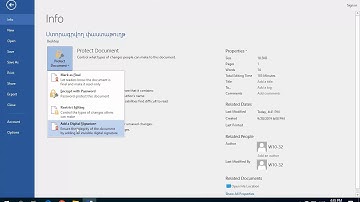 Word invisible signature