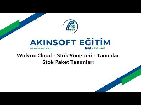WolvoxCloud - Stok Yönetimi - Tanımlar - Stok Paket Tanımları