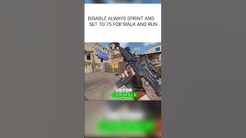 SCHAKEL ALTIJD SPRINT UIT EN STEL IN OP 75 VOOR LOPEN EN RENNEN #tipsandtrickscodm #tipscodm #cod...