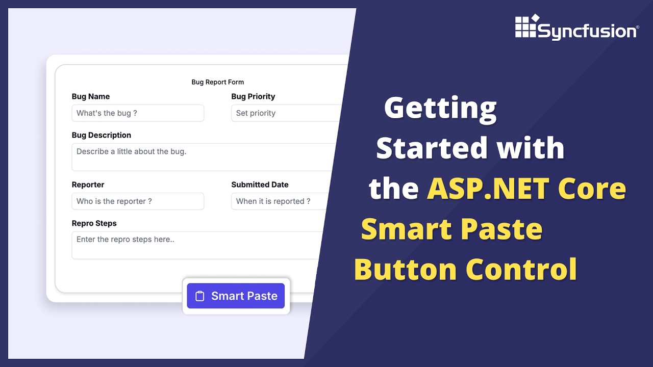 Getting Started with the ASP.NET Core Smart Paste Button Control - YouTube
