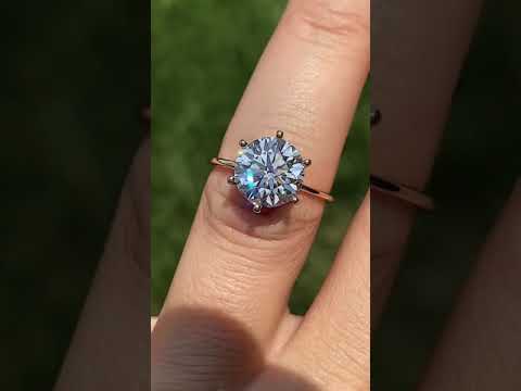 1.5mm Petite Round Brilliant Moissanite Solitaire Ring ring video