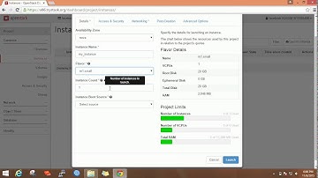 How to launch an instance on openstack