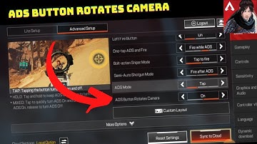 How to Turn On/Off ADS Button Rotates Camera in apex Legends Mobile