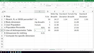 Chair Seat Width Calculation | Anthropometric Workstation Design | Updated Version in Description
