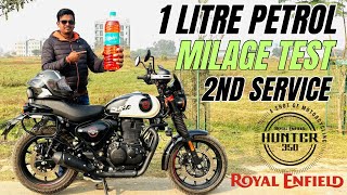 2nd Service 100% Genuine Milage Test 1 Litre Petrol Royal Enfield Hunter 350 2025 Model #hunter350