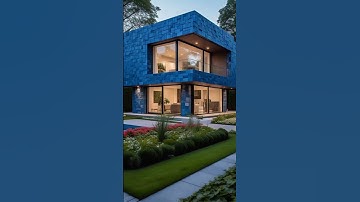 Floating House Design Idea with blue Bricks 3 #home #shorts