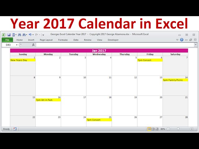 Year 17 Calendar In Excel Full Year 17 Calendar 17 Monthly Calendars Holidays Birthday Youtube Year 17 Calendar In Excel Full Year 17 Calendar 17 Monthly Calendars Holidays Birthday Youtube