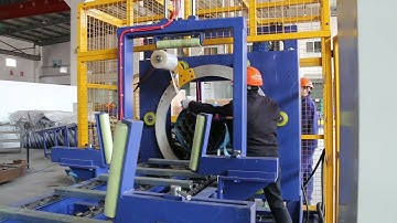 Horizontal Formed Steel Pipe Wrapping Machine | Automated Forming & Pipe Packaging