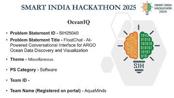Team AquaMinds  -  SIH