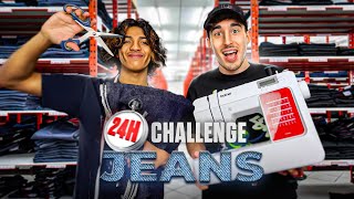 24H pour CRÉER un JEAN LARGE avec 0 EXPÉRIENCE 👖( la catastrophe... )