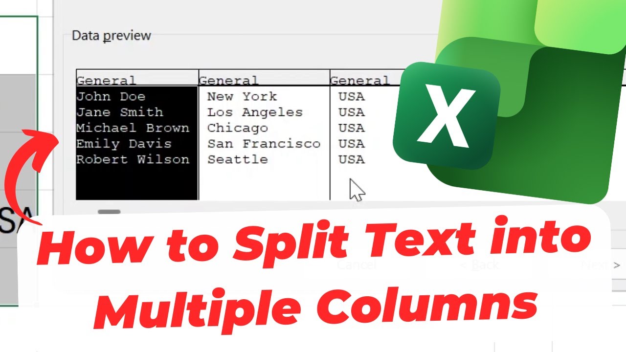 How to Split Text into Multiple Columns in Excel - YouTube