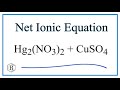 Net Ionic Equations and Spectator Ions