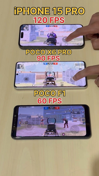 120 FPS🔥Vs 90Fps😈Vs 60 FPS😱IPHONE 15 PRO Vs POCO X6 PRO😈#pocox6pro #iphone #120fps #shorts #pubg