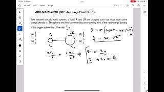 Two isolated metallic solid spheres of radii R and 2R are charged such that both have same #physics 