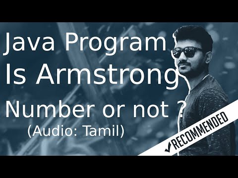 Java Armstrong Number or not in Tamil | Java Tutorial in Tamil