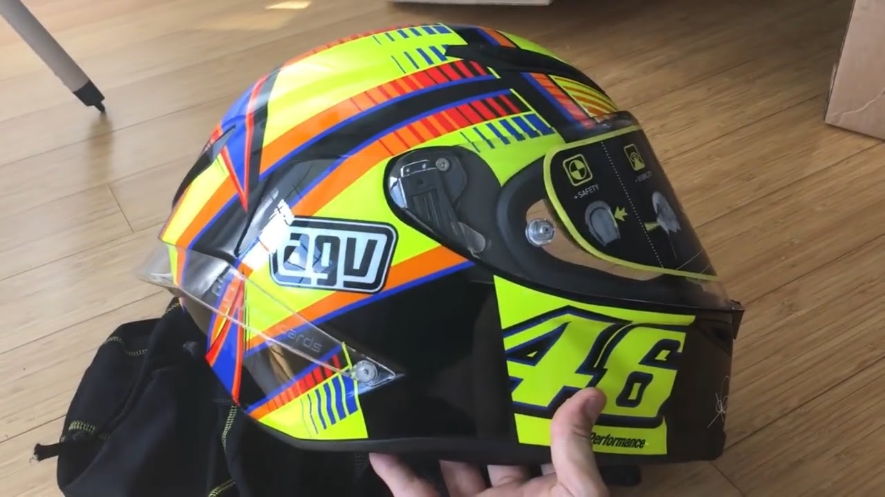 AGV Corsa Rossi Soleluna edition Unboxing - YouTube
