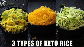 3 Kinds of Keto Rice that are NOT Cauliflower | Delicious low carb rice alternatives
