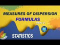Measures of Dispersion | Formulas | Part 2 | Statistics | Benazir Education