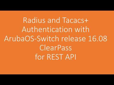 ArubaOS switch REST authentication with Radius and Tacacs+