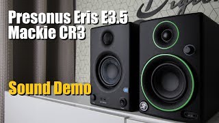 Presonus Eris E3.5 vs Mackie CR3  ||  Sound Demo w/ Bass Test