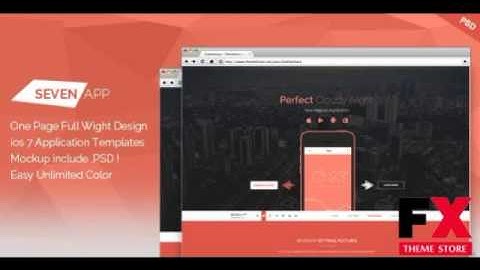 Preview Seven App - One Page App Landing Page TForest