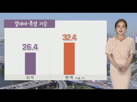 [날씨] 무더위 속 곳곳 소나기…내일도 열대야·폭염 기승 / 연합뉴스TV (YonhapnewsTV)