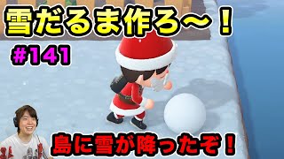 【あつまれどうぶつの森】雪だるまつく〜ろ〜！島に雪が降ったぞー！！#141