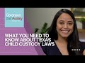 Austin family lawyer explains Angelica Rolong Cormier explains child custody according to the Texas Family Code. In this brief explanation Angelica will discuss and define possession, and access, and conservatorship;...