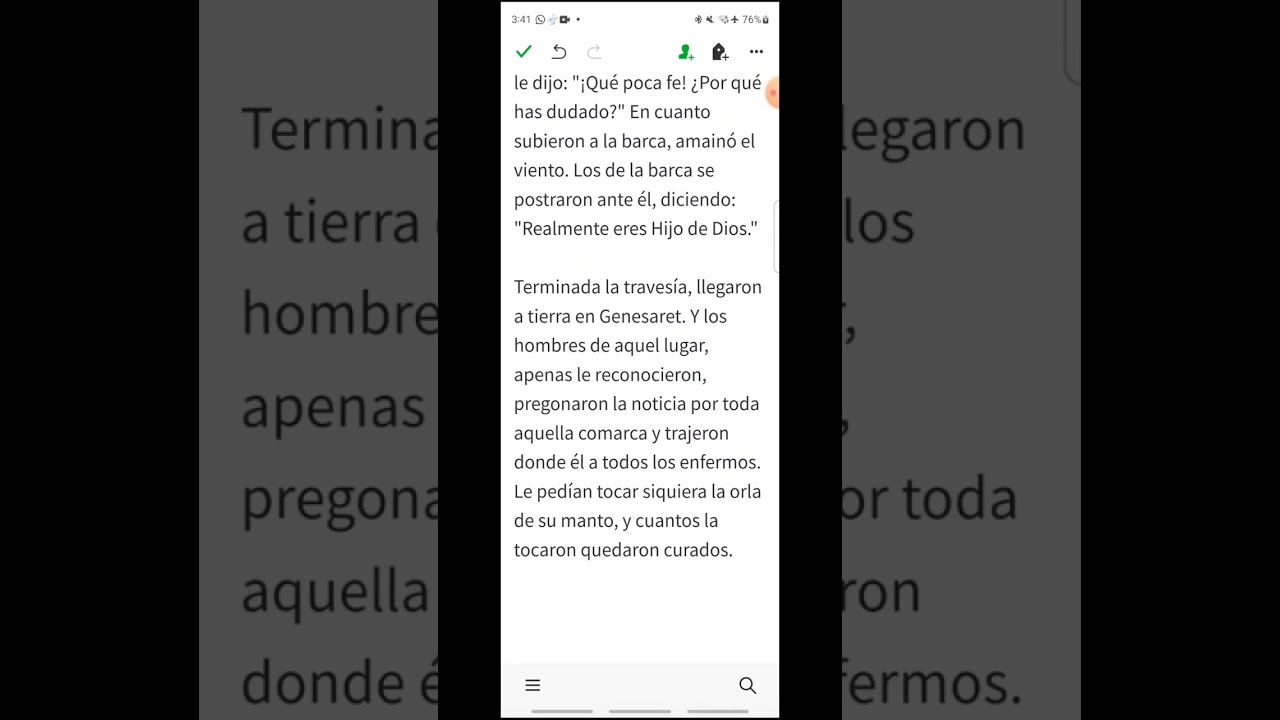 i182 - Mateo 14, 22-36 - EVANGELIO DEL DÍA en Latín, Español y Griego