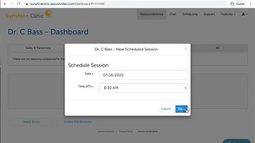 Scheduling a Session in SecureVideo