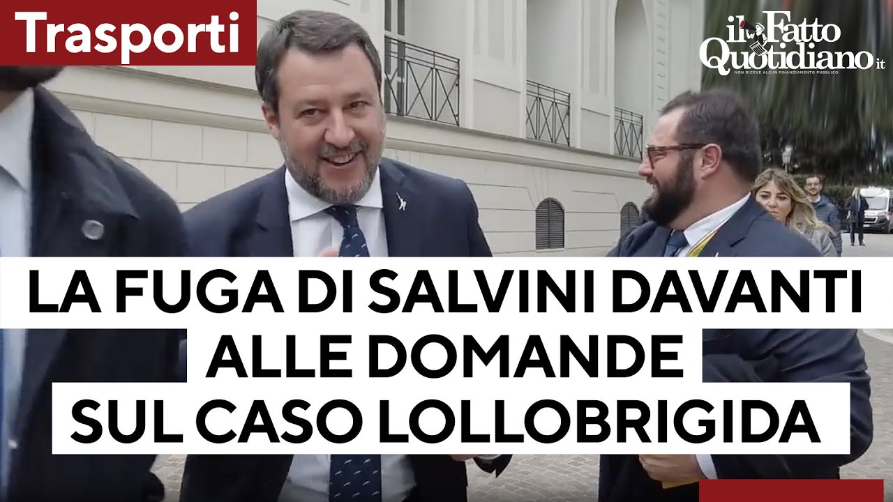 Salvini evita le domande su Lollobrigida. “Il problema dei Frecciarossa è la rete 5G”