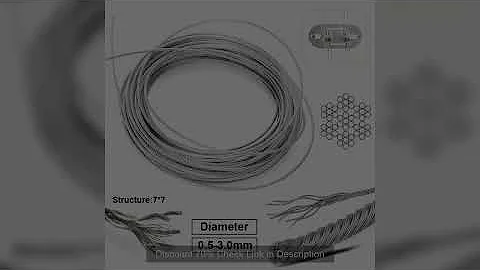 3Rolls~1Roll 0.5-3mm Diameter 7X7 Structure 304 stainless steel wire rope thin cable softer fishing