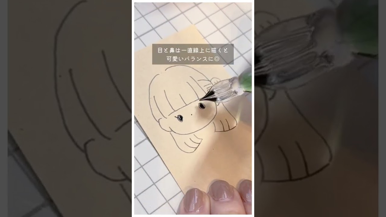 簡単かわいい ハーフアップおだんごの女の子の描き方 Shorts Youtube
