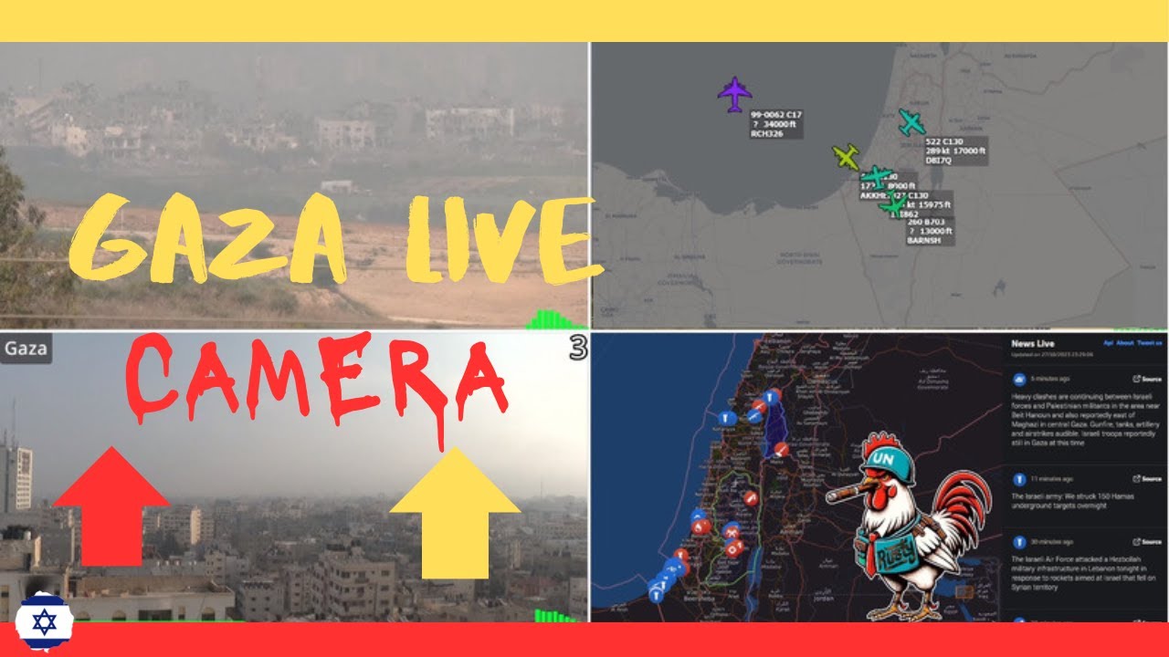 Gaza City Live Now: Real-Time Multi-Cam Stream 28/10 #2 - YouTube