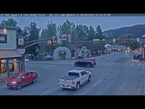 SeeJH.ai: Jackson Hole Town Square Timelapse on Broadway - June 8, 2026
