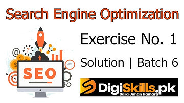 Digiskills SEO Exercise 1 Solution Batch 6 | SEO101 Exercise No. 1 Solution