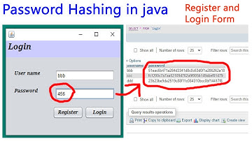 Password Hashing In Java | Password Hashing Tutorial and One Way Encryption| login and register form