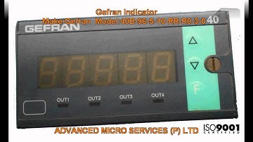 Gefran Indicator Repairs @ Advanced Micro Services Pvt. Ltd,Bangalore,India
