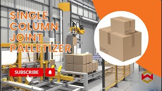 Famous WIN-WIN PACK Fully Automatic Single Column Joint Palletizer | PLC Controlled Box #palletizing Wealth
