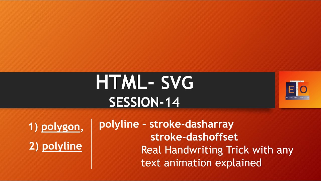 HTML Session 14 - SVG | Polygon & Polyline | stroke-dasharray , stroke ...