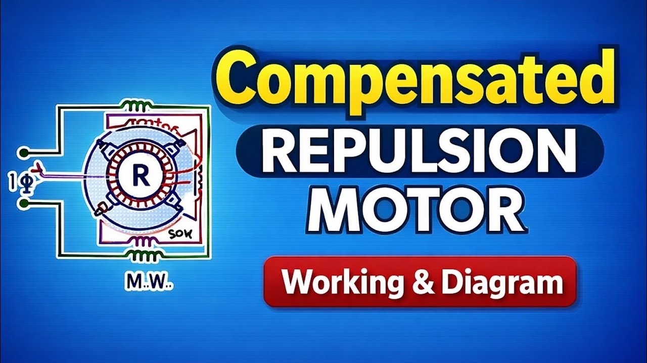 Compensated Repulsion Motor | Working Principle with Diagram l ...