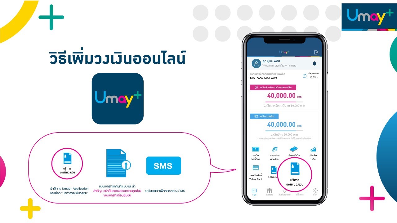 Umay+ บริการเพิ่มวงเงินผ่าน Umay+ Mobile Application - Youtube