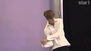 Jinhwan star1 magazine photoshoot behind the scenes.