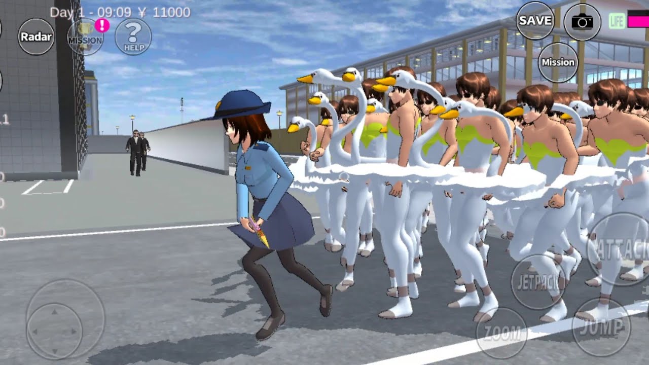 HOW TO CALL THE POLICE KOBAN AND DUCK SOLDIER TO DEFEAT BOSS YAKUZA 👮 SAKURA SCHOOL SIMULATOR