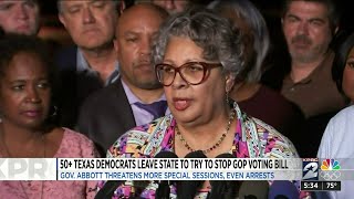 50 plus Texas Democrats speak after leaving state to try to stop GOP voting bill