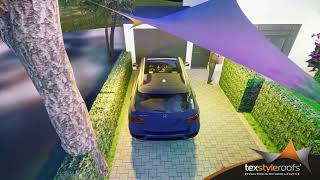 P4048 De Vergunningsvrije Op Maat Gemaakte Texstyleroofs Lichtgewicht Membraan Carport Overkapping