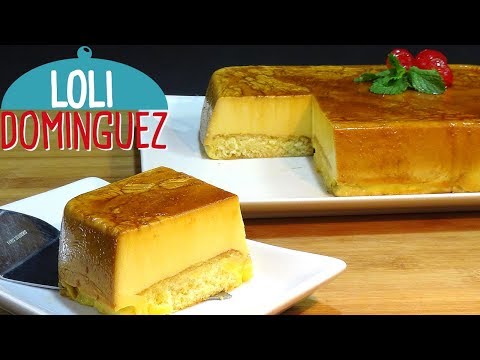 Tarta de flan con queso y sobaos. SIN HORNO. Receta muy fácil. Tutorial. Loli Domínguez