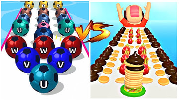 Max Levels PANCAKE RUN vs A-Z RUN🏆💕: All Levels Gameplay Walkthrough Android, iOS New UPDATE